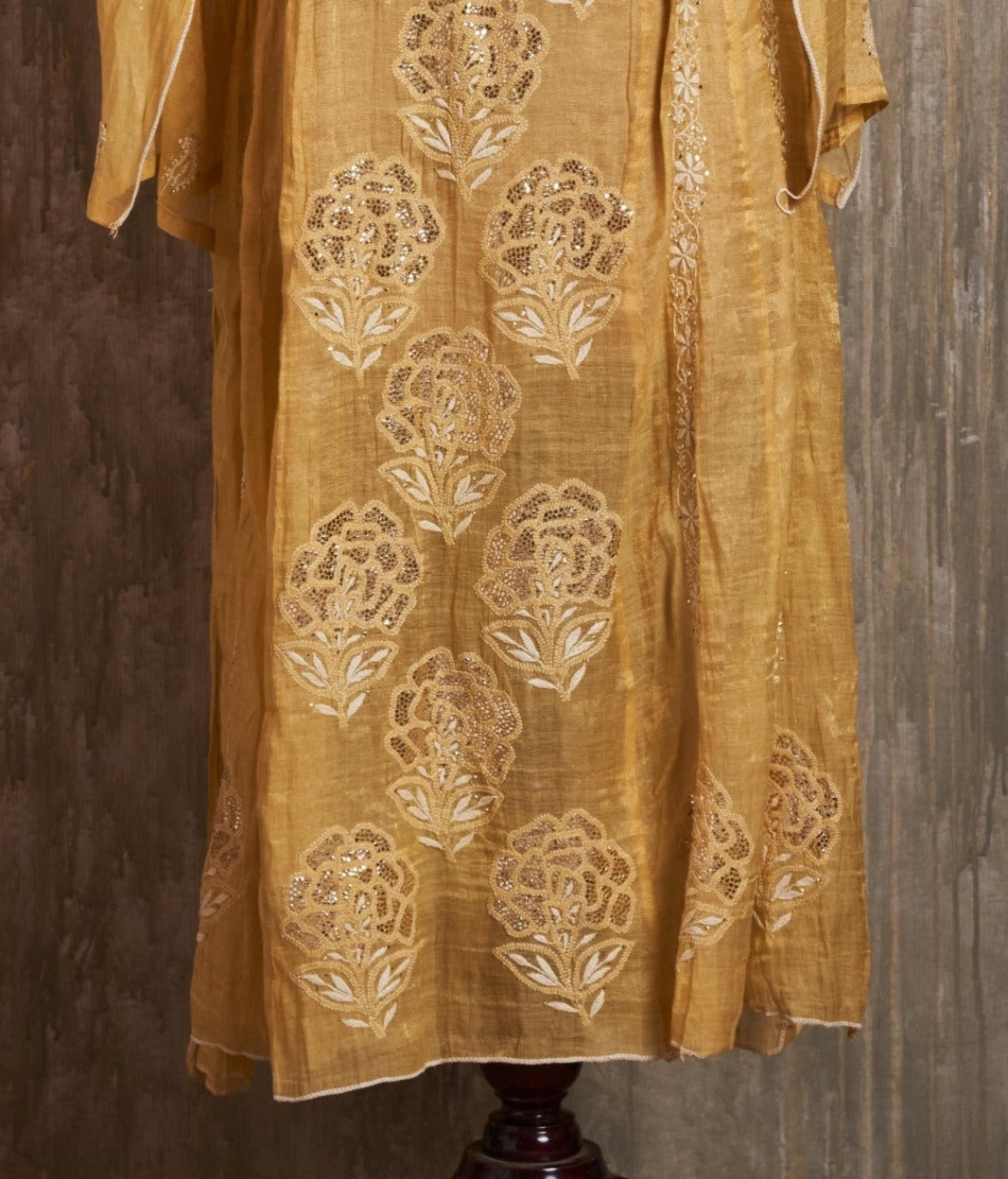 Unstitched Tissue Chanderi Dress