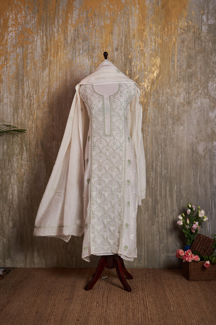 Unstitched Mul Chanderi Kurti