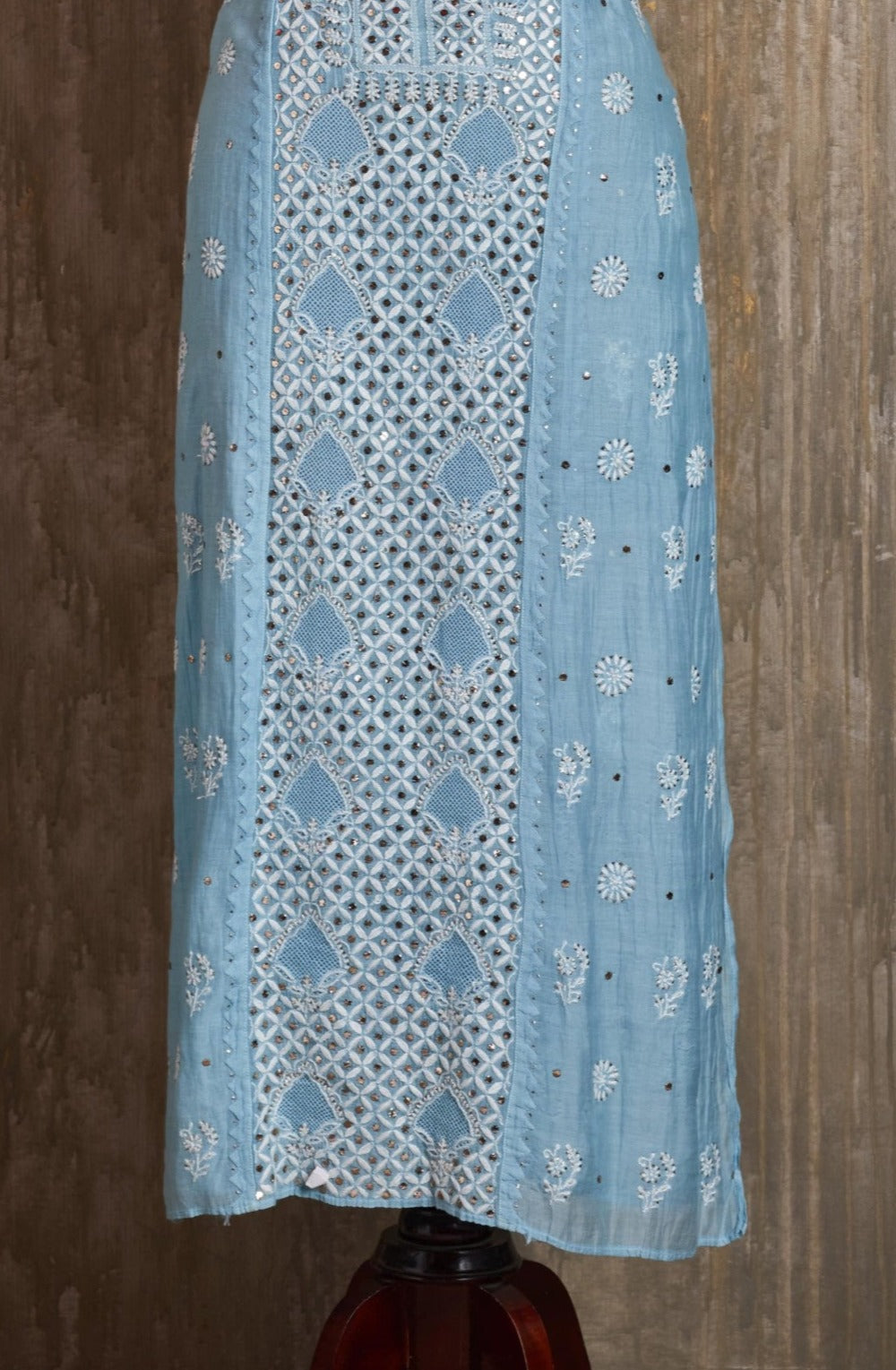 Unstitched Mul Chanderi Dress