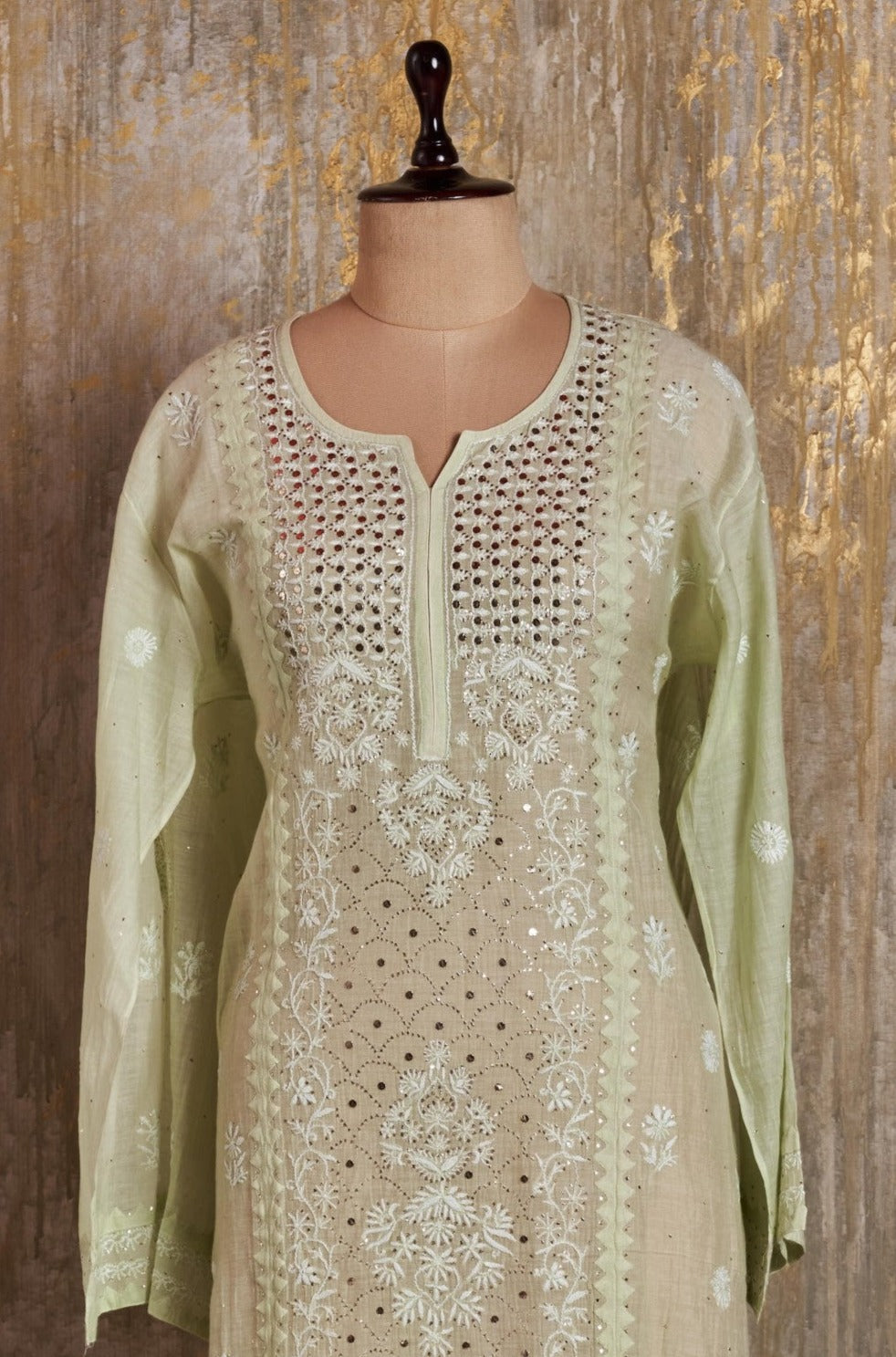 Unstitched Mul Chanderi Kurti