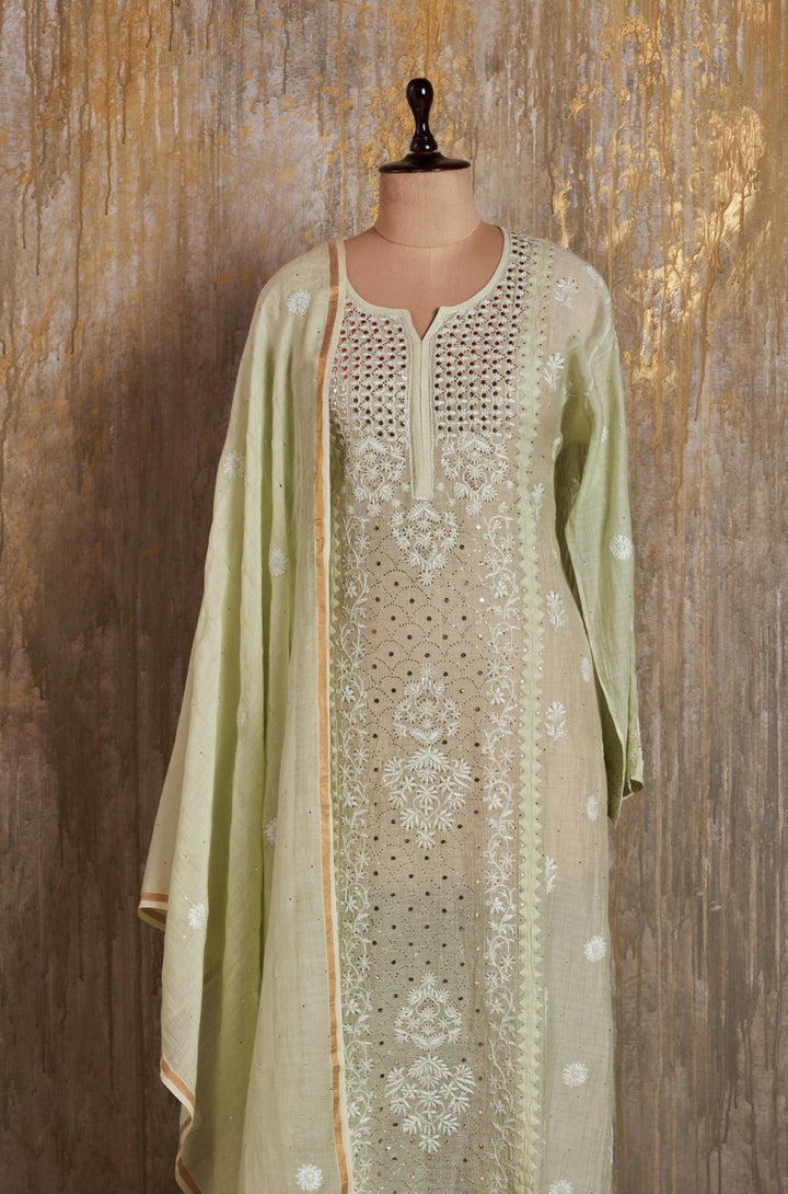 Unstitched Mul Chanderi Kurti