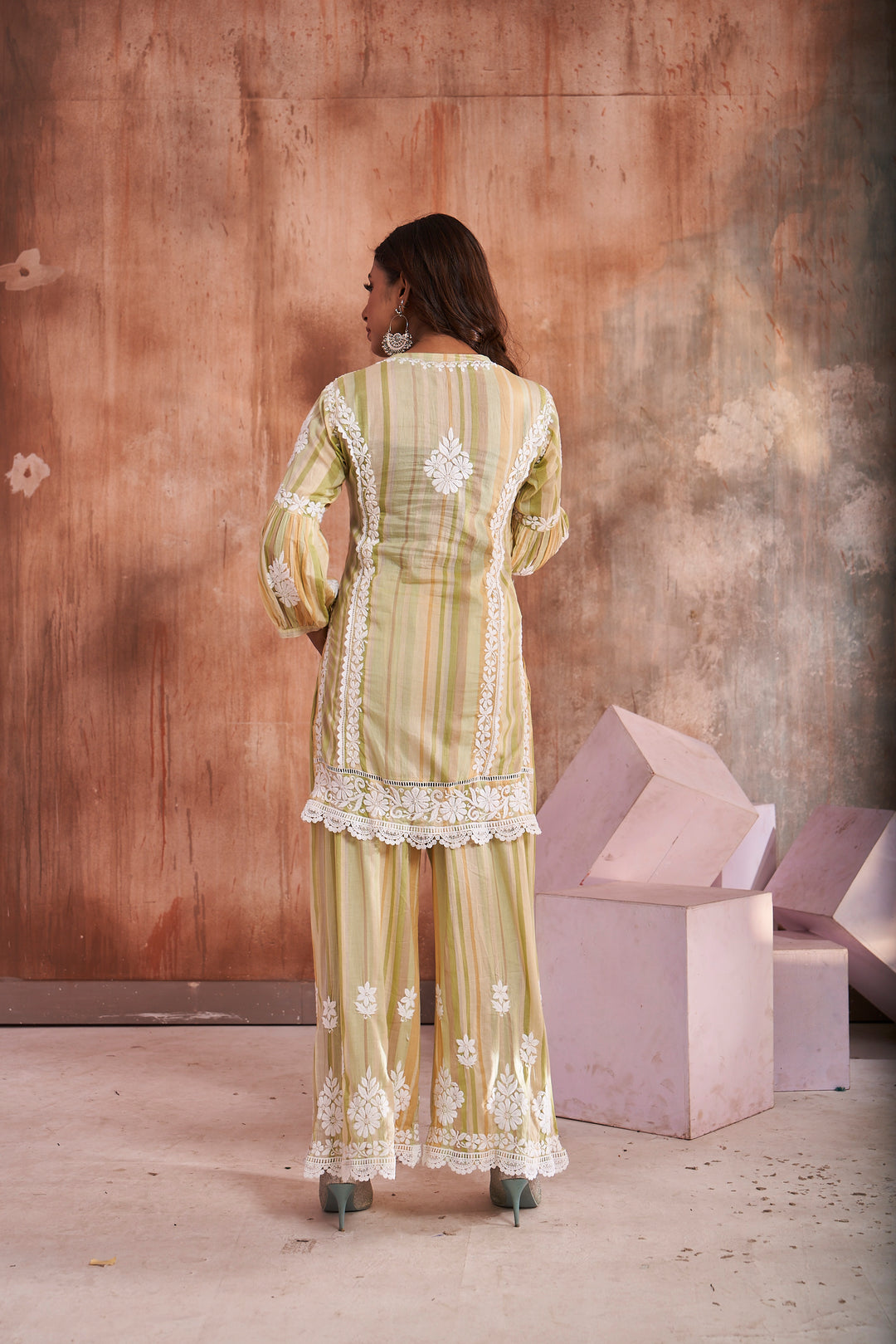 Shifa Chikankari Mul Printed Palazzo Set