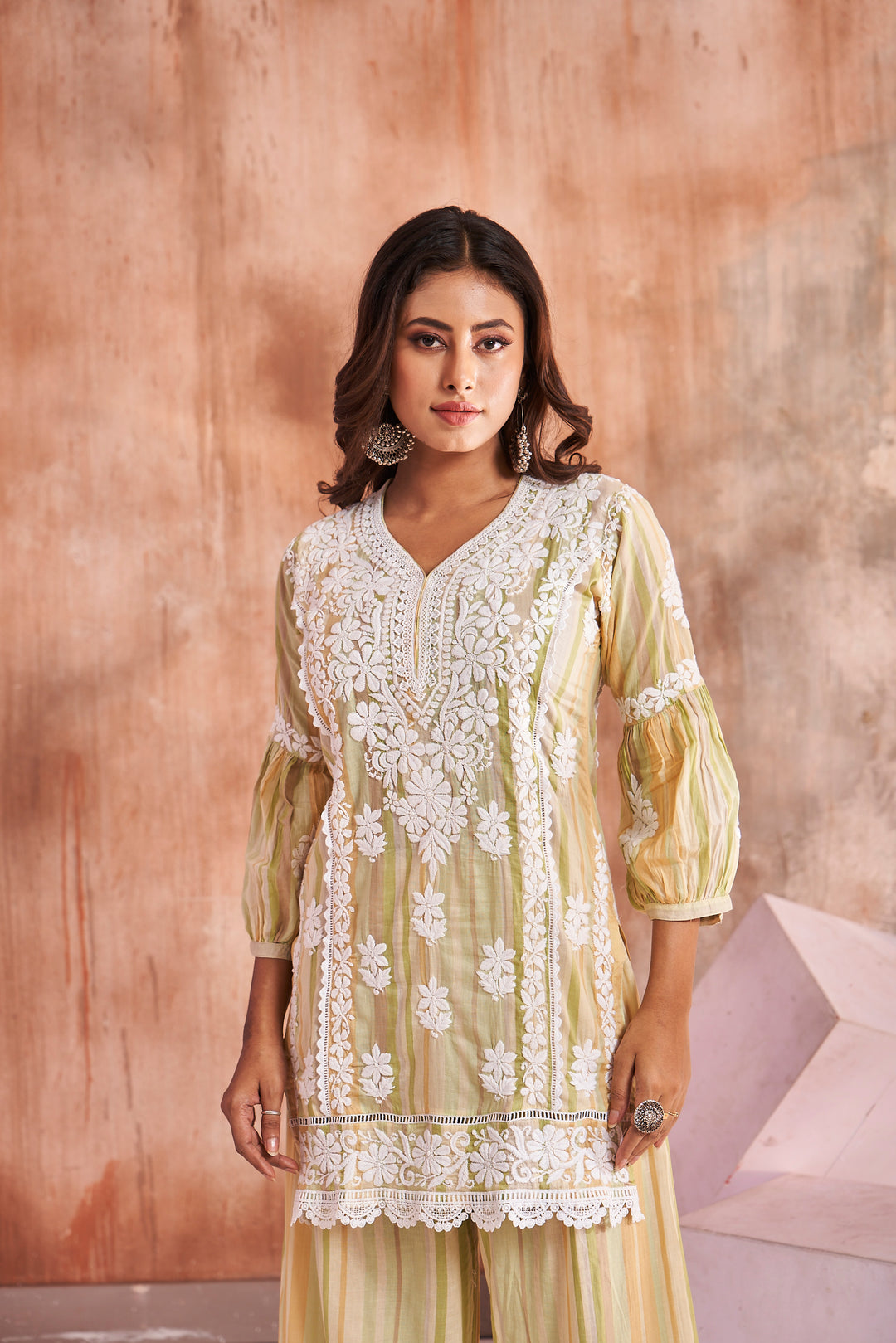 Shifa Chikankari Mul Printed Palazzo Set