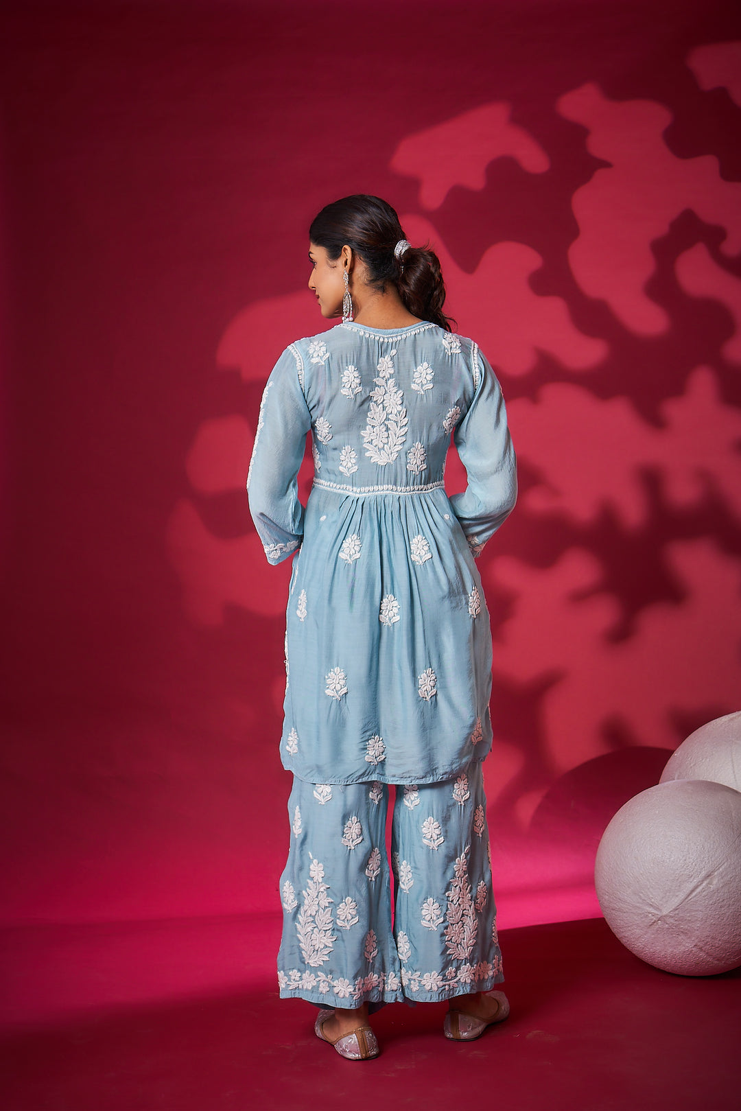 Meerab Muzlin Peplum Style Palazzo Set