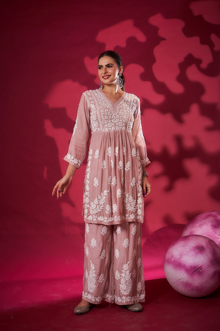 Meerab Muzlin Peplum Style Palazzo Set