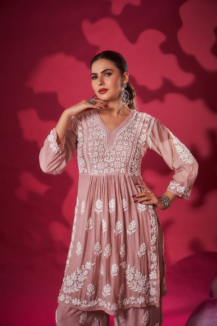 Meerab Muzlin Peplum Style Palazzo Set