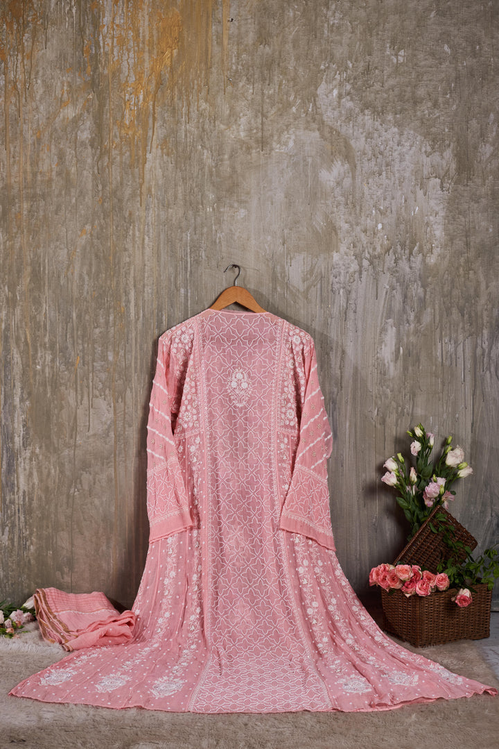 Unstitched Mul Chanderi Dress