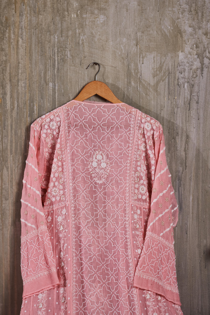 Unstitched Mul Chanderi Dress