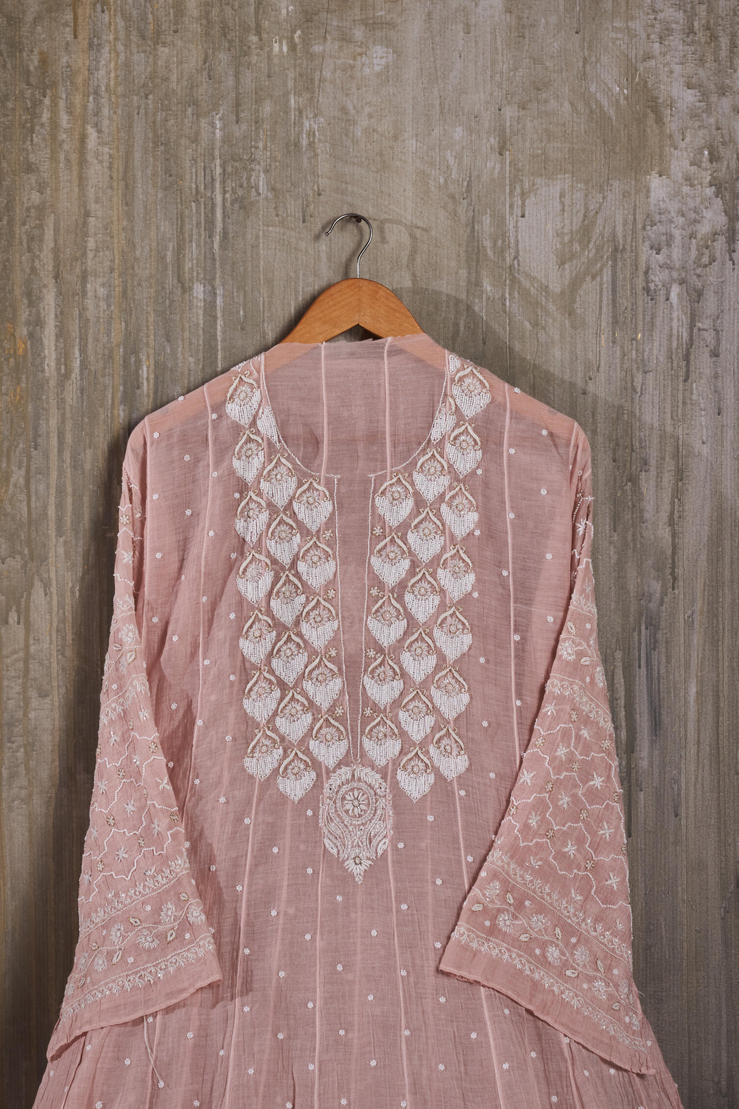 Unstitched Mul Chanderi Dress