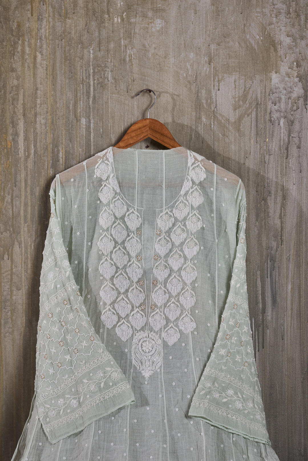 Unstitched Mul Chanderi Dress