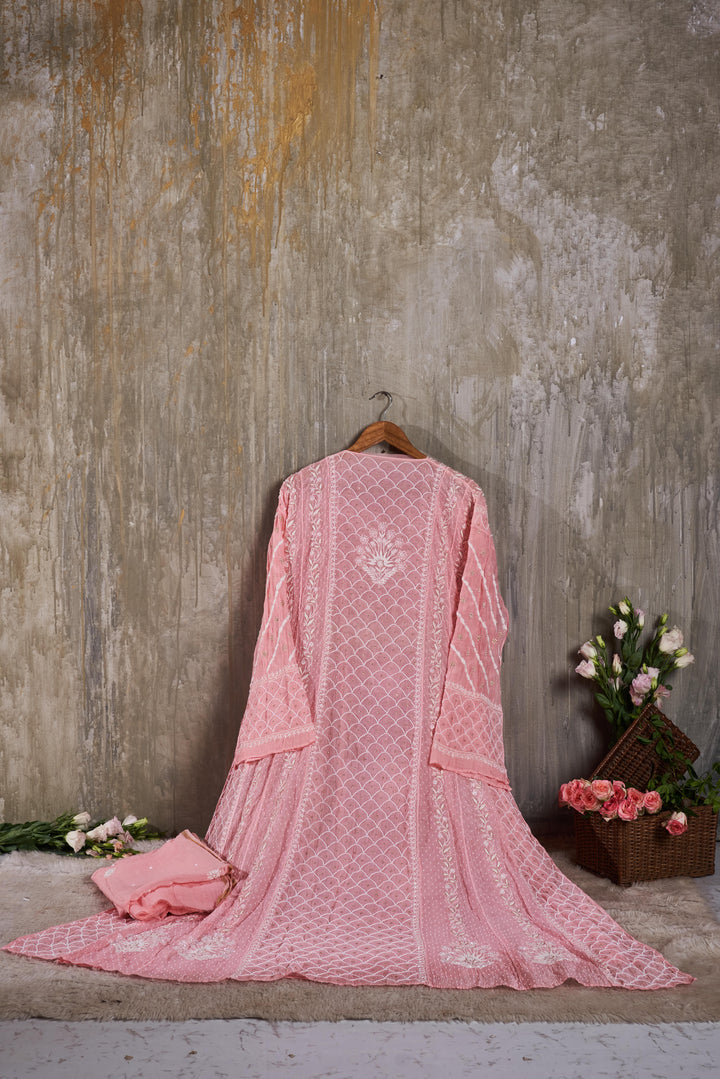 Unstitched Mul Chanderi Dress