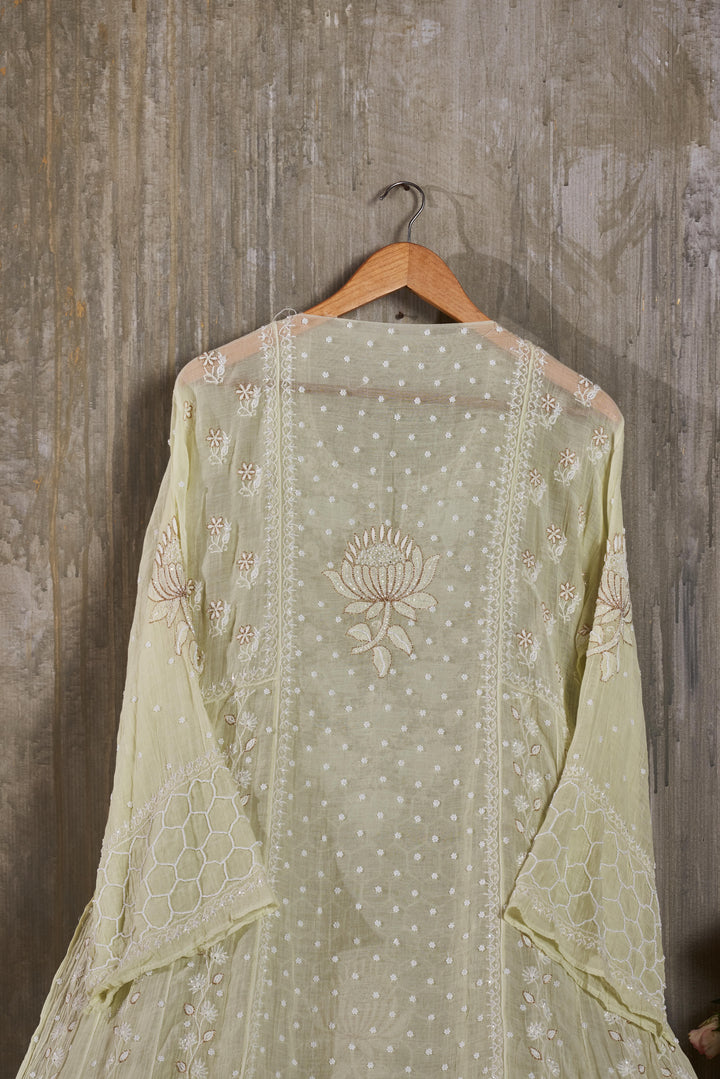 Unstitched Mul Chanderi Dress