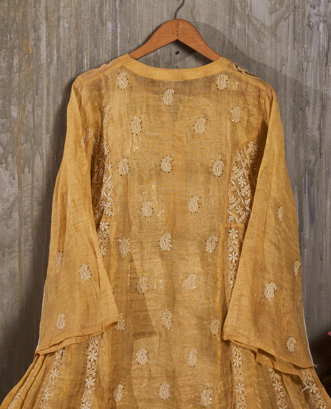 Unstitched Tissue Chanderi Dress