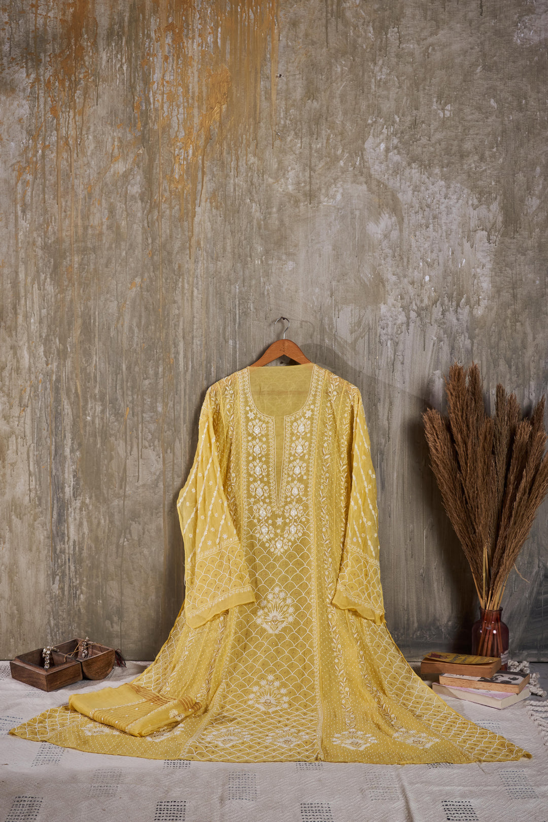 Unstitched Chanderi Dress