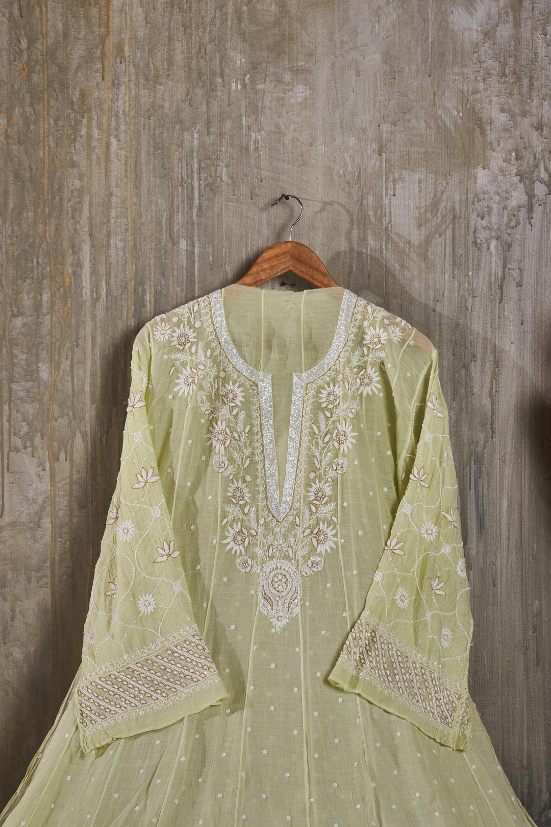 Unstitched Chanderi Anarkali