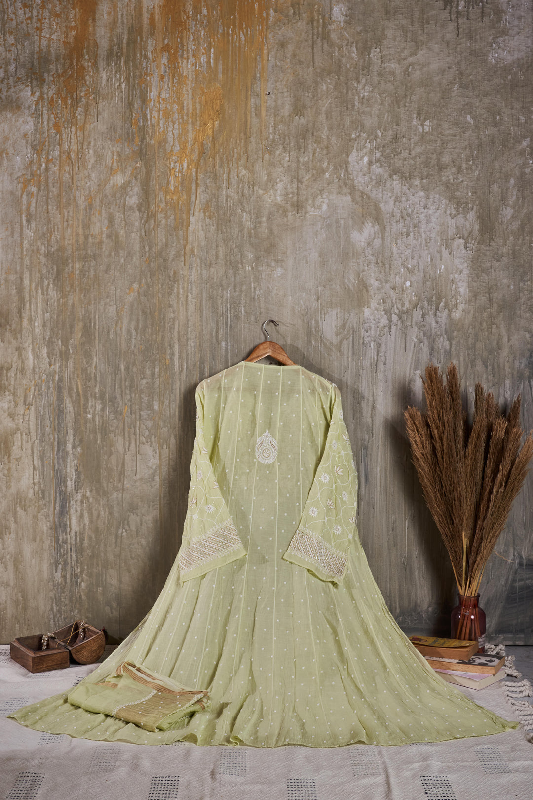 Unstitched Chanderi Anarkali