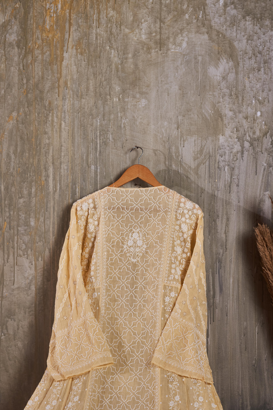 Unstitched Mul Chanderi Dress