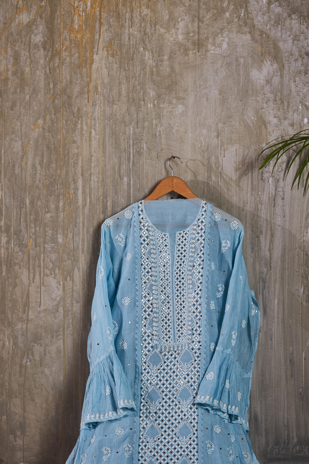 Unstitched Mul Chanderi Dress