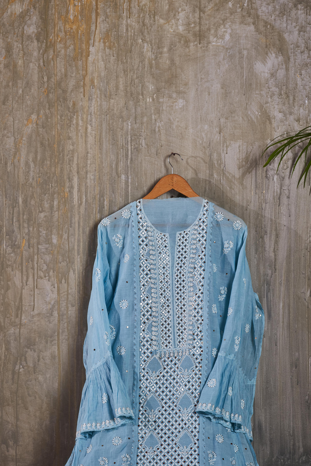 Unstitched Mul Chanderi Dress