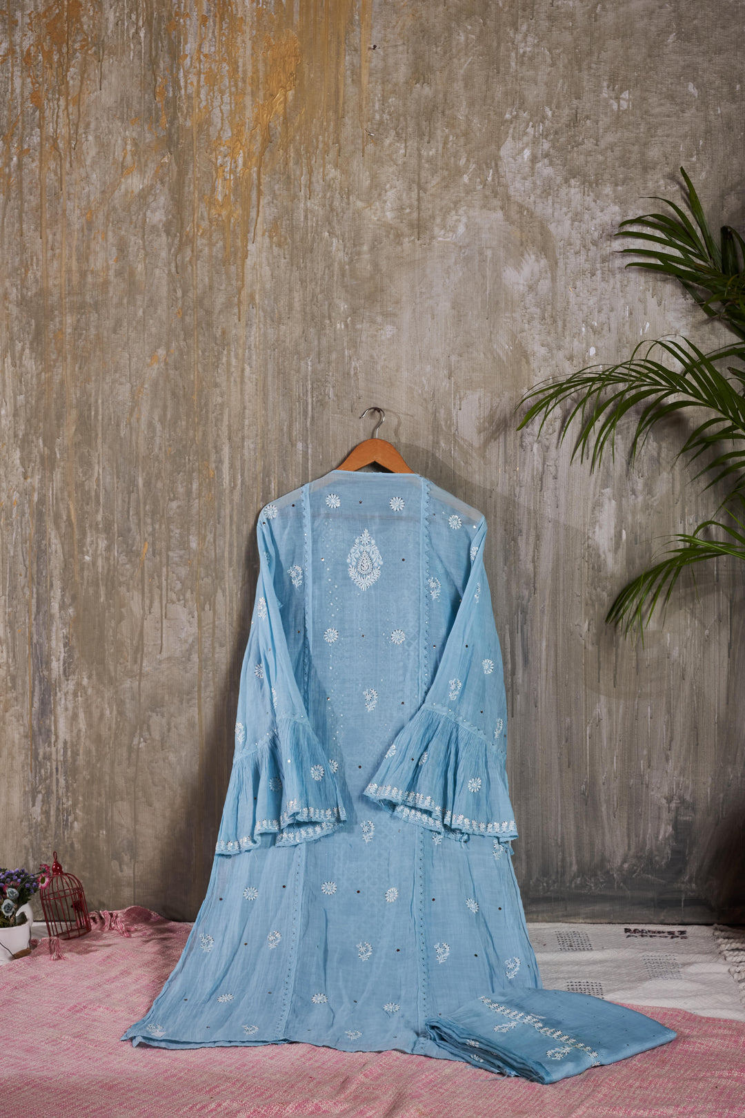 Unstitched Mul Chanderi Dress