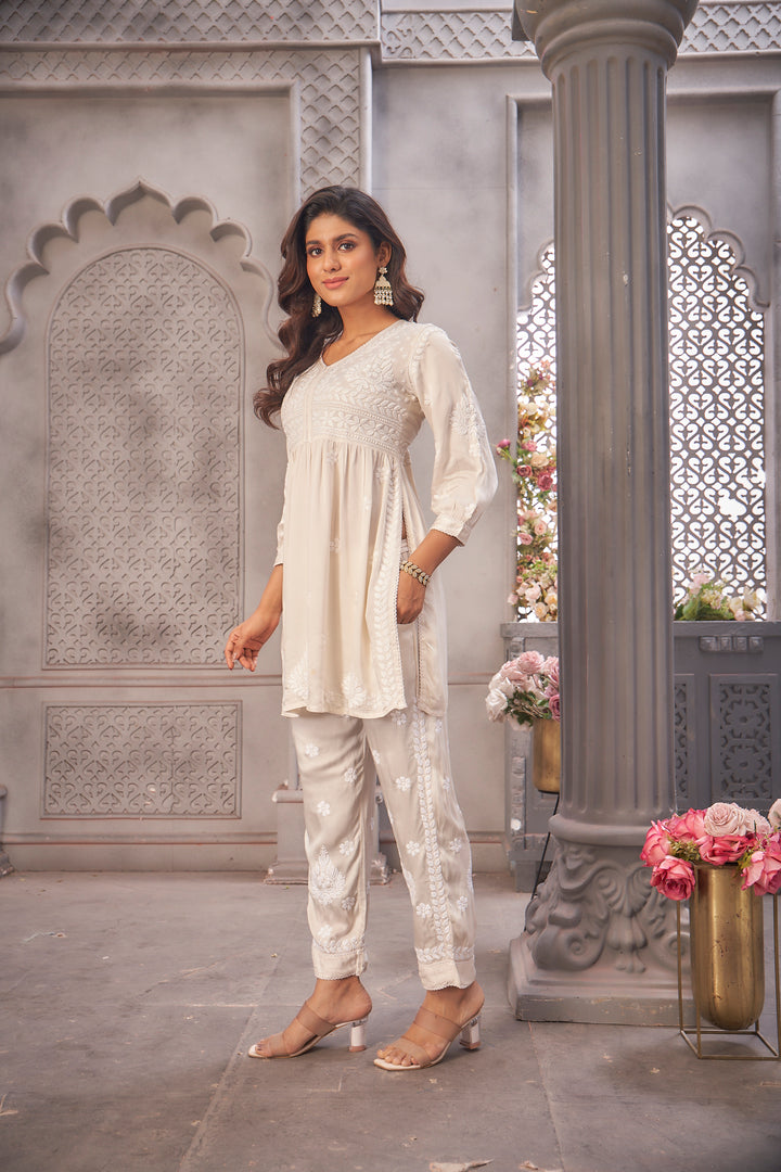 Zayna Modal Satin Pant Set