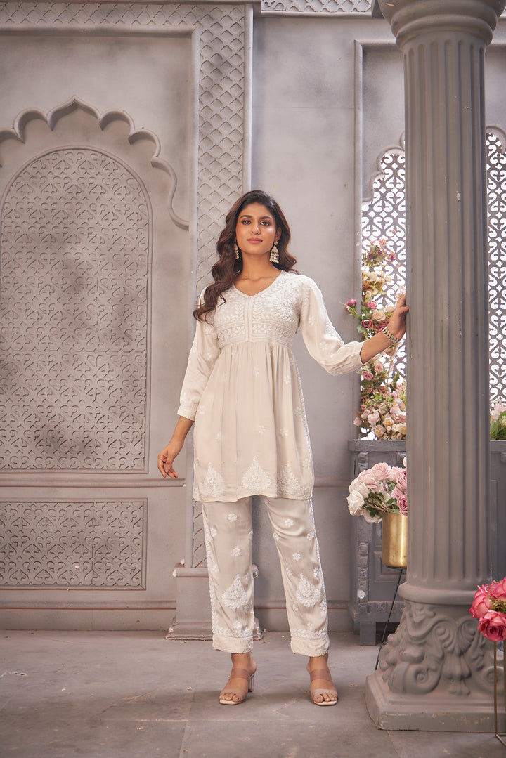 Zayna Modal Satin Pant Set