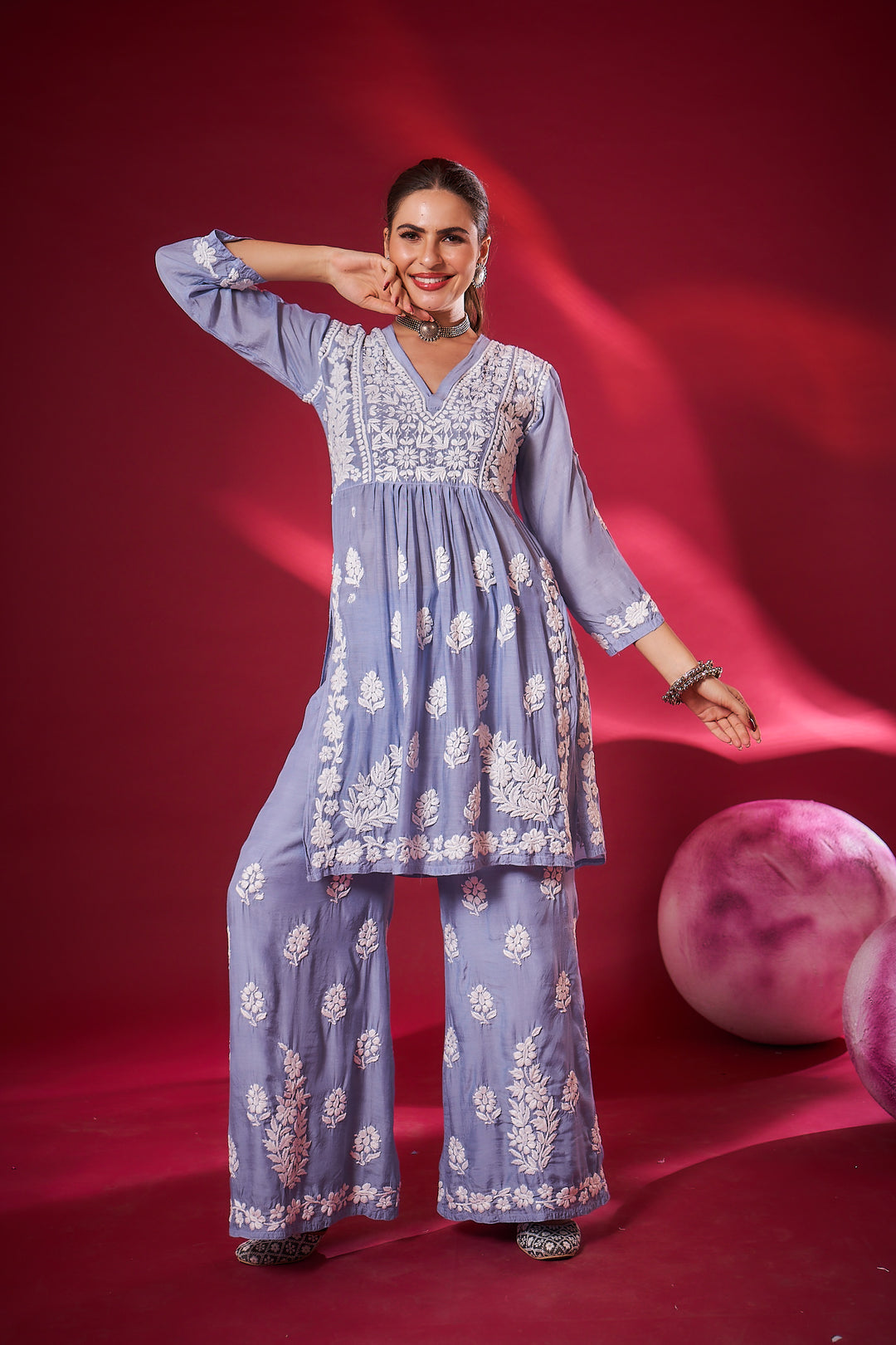 Meerab Muzlin Peplum Style Palazzo Set