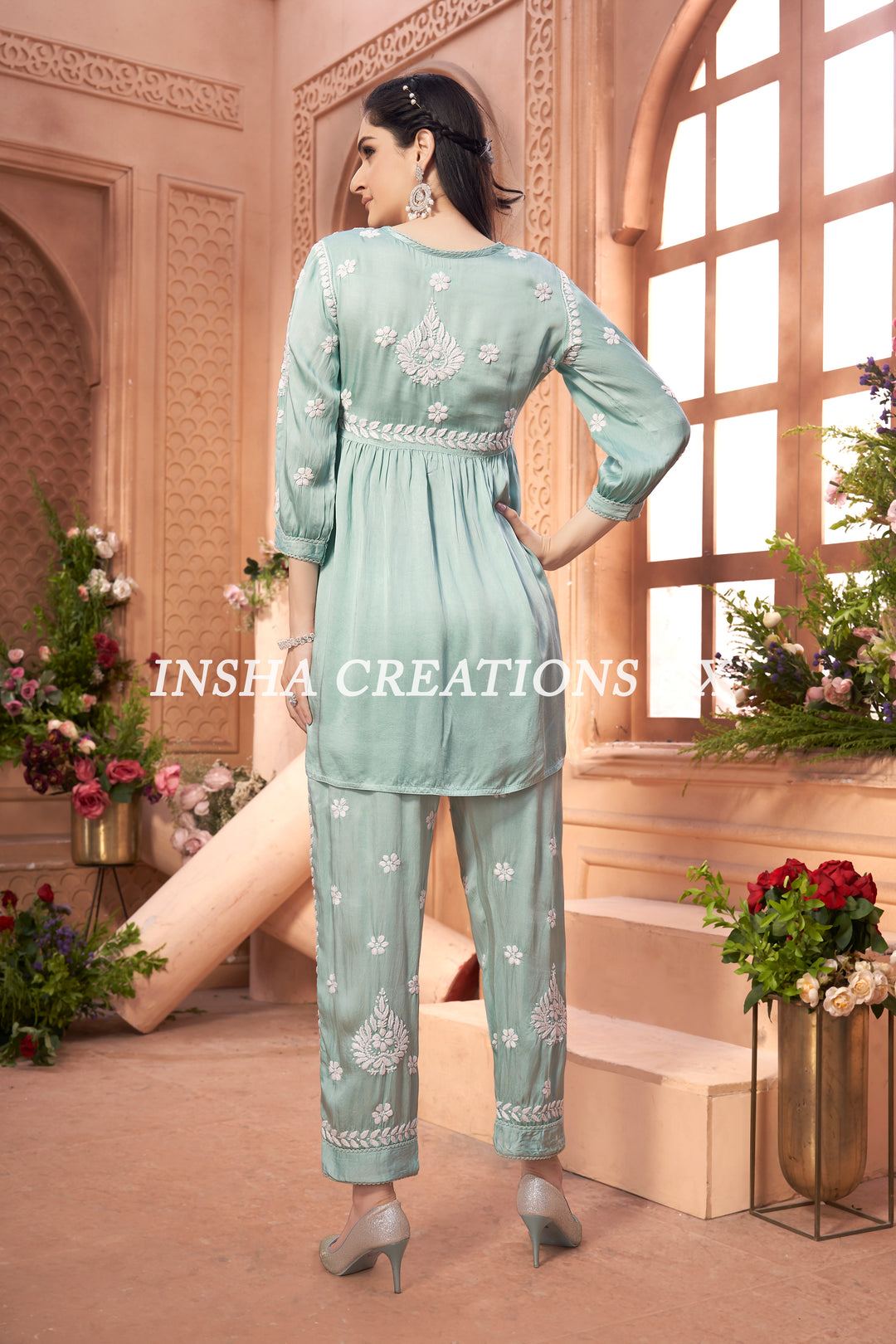 Zayna Modal Satin Pant Set