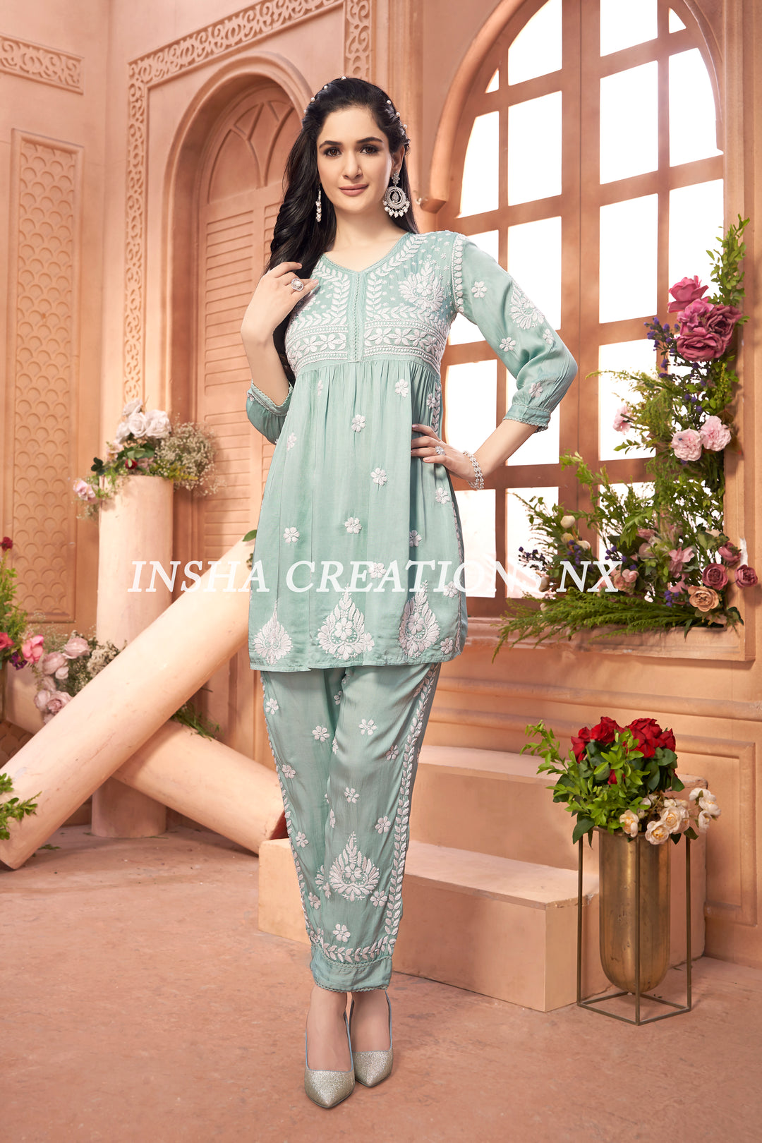 Zayna Modal Satin Pant Set