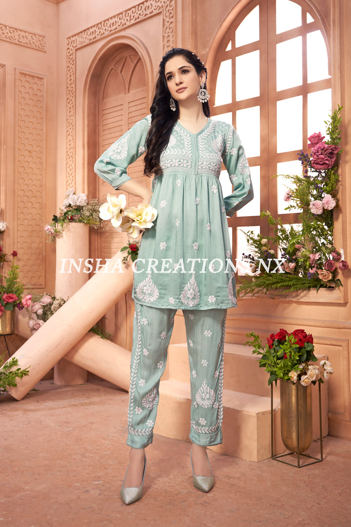 Zayna Modal Satin Pant Set