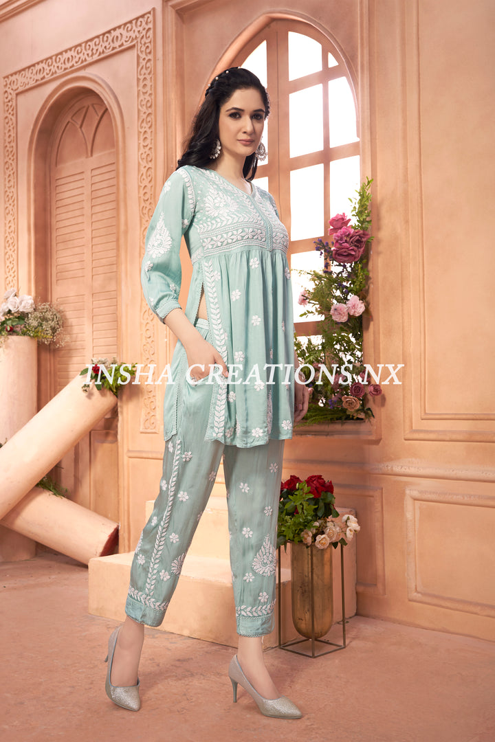 Zayna Modal Satin Pant Set