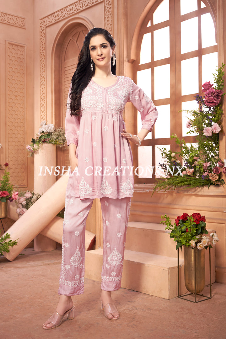 Zayna Modal Satin Pant Set