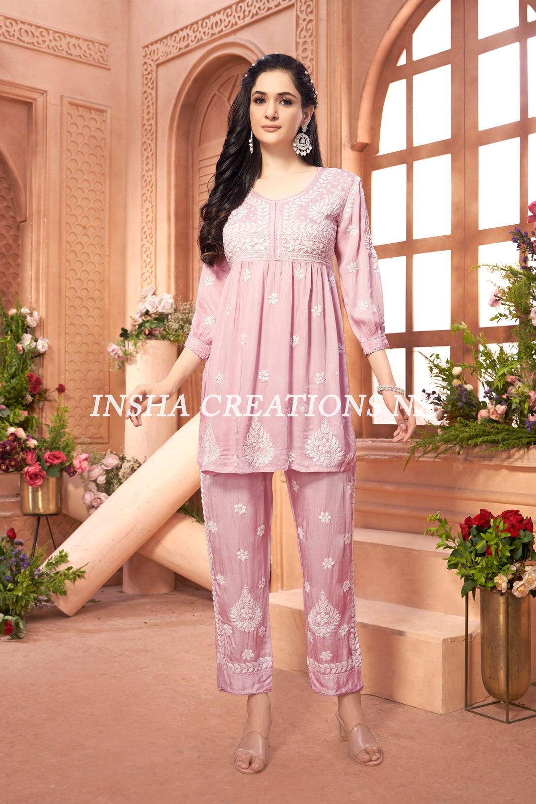 Zayna Modal Satin Pant Set