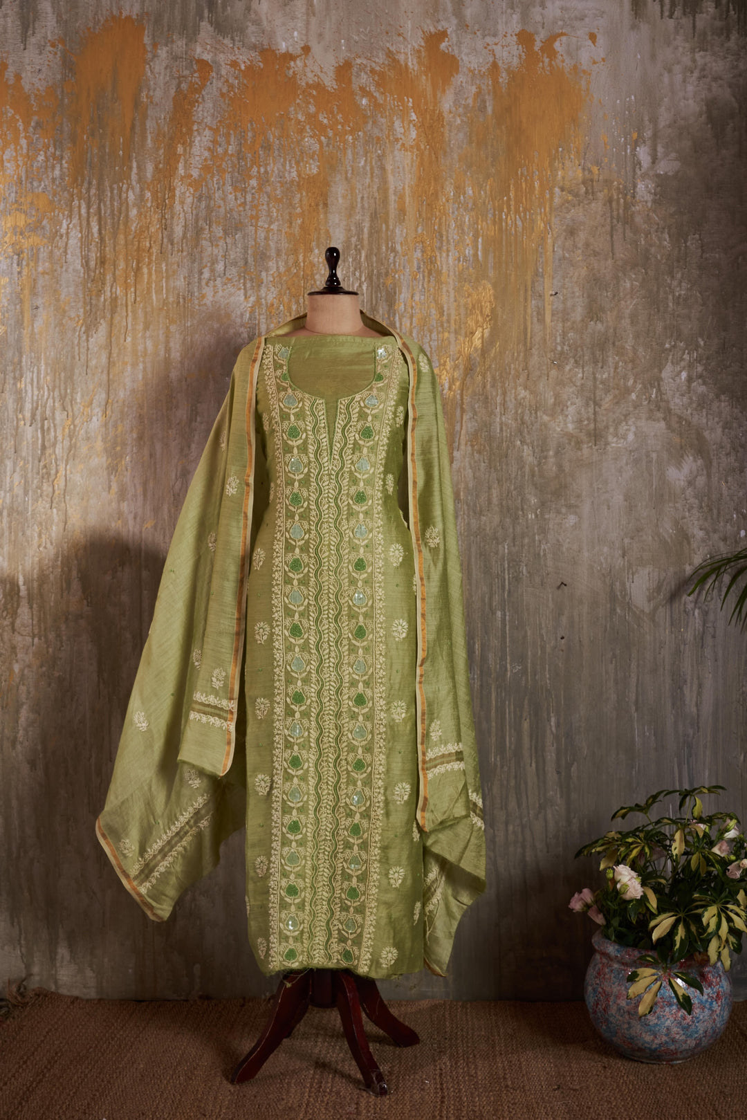 Unstitched Chanderi Kurti