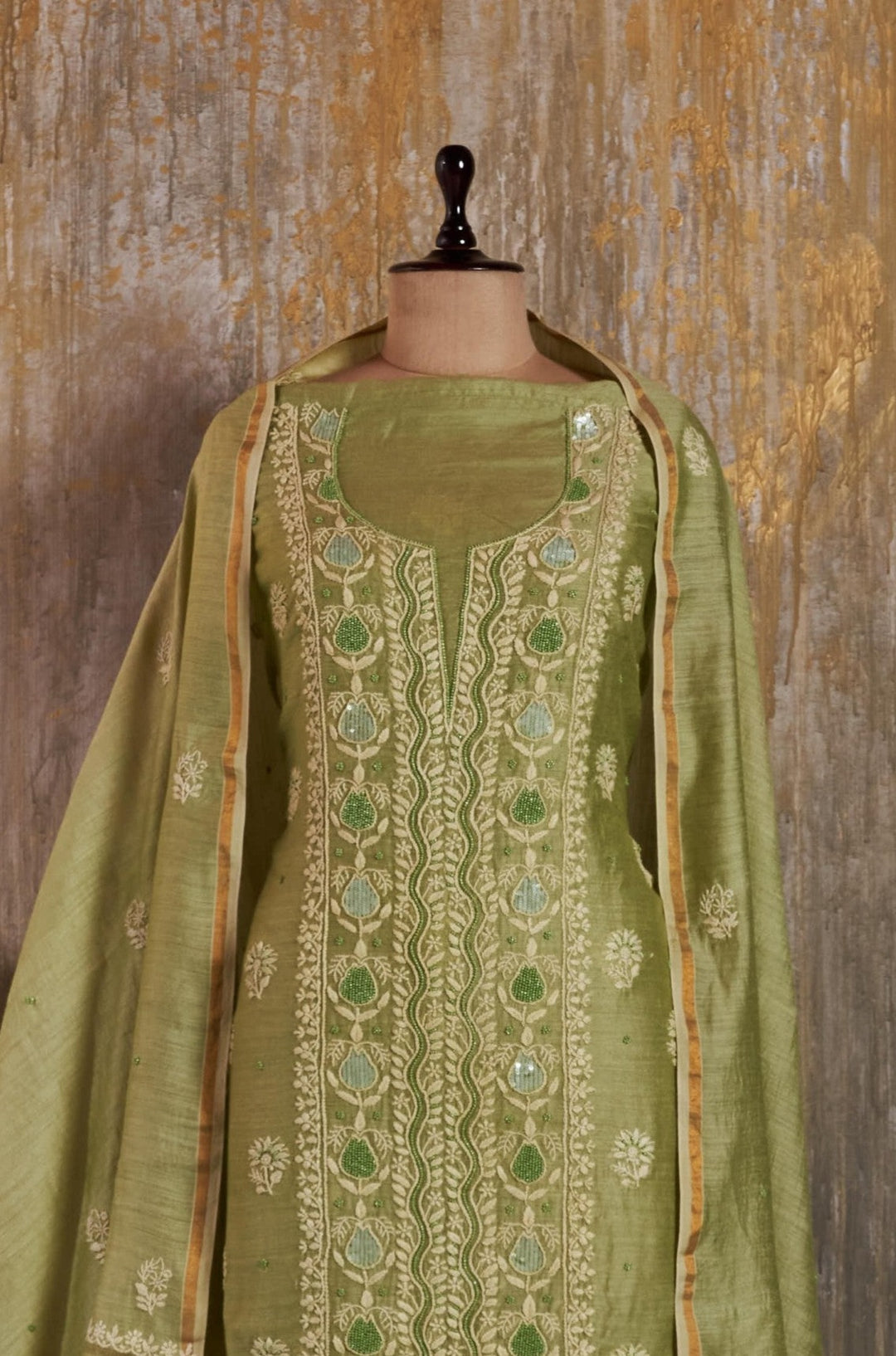 Unstitched Chanderi Kurti