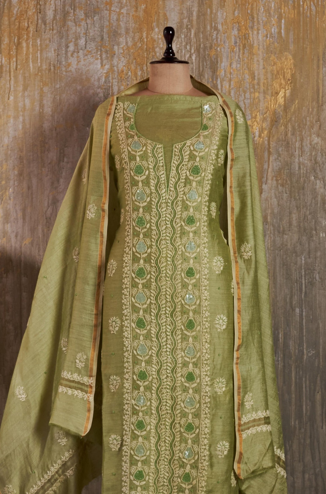 Unstitched Chanderi Kurti