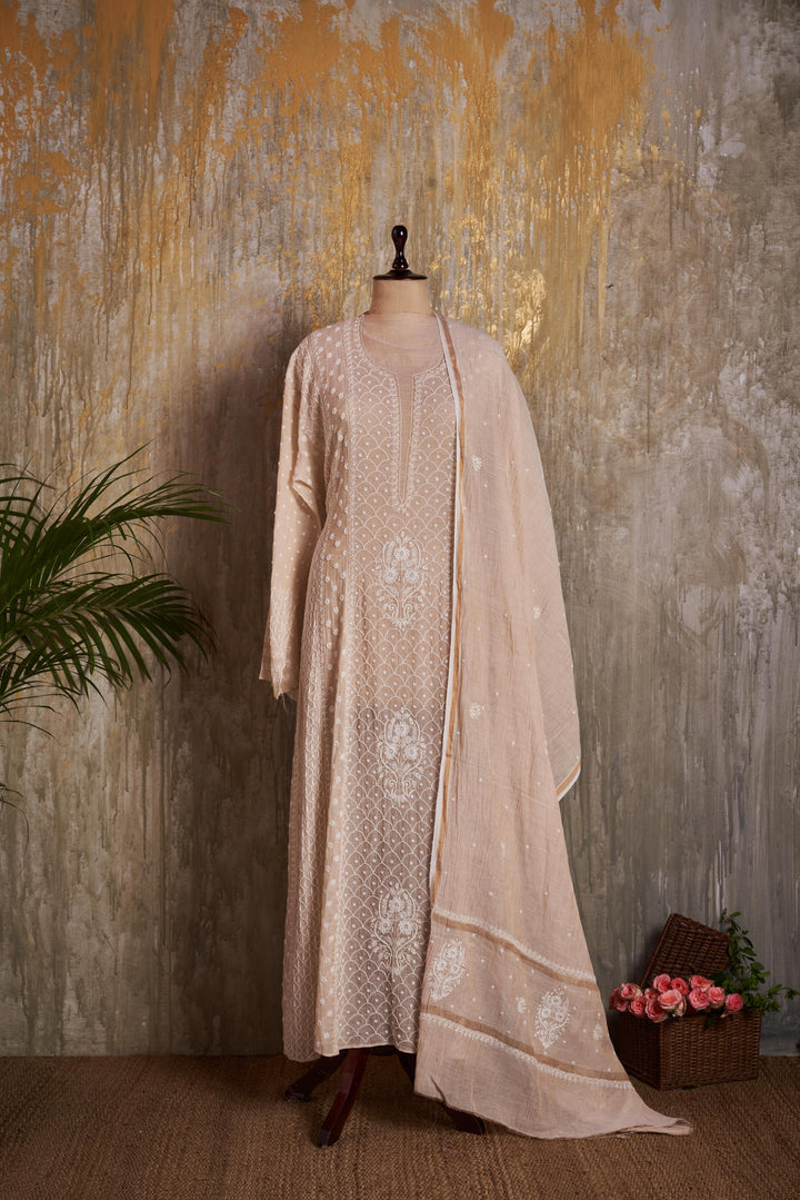 Unstitched Chanderi Dress