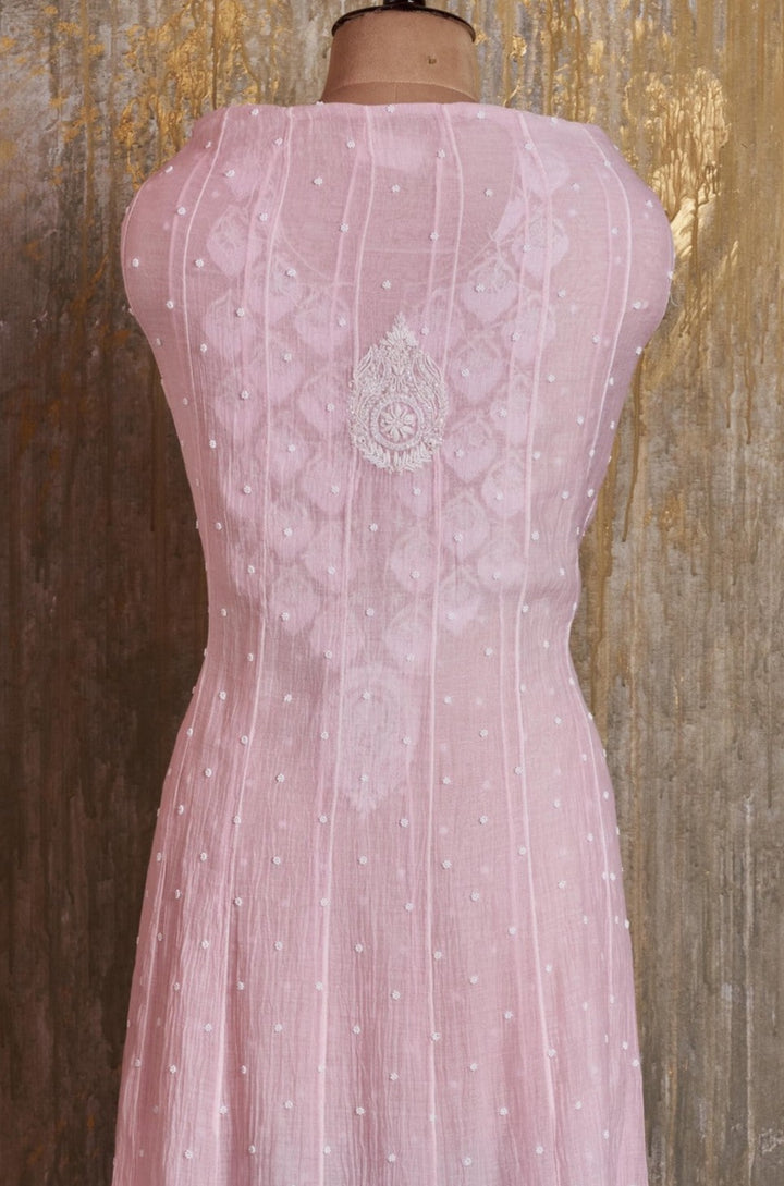 Unstitched Mul Chanderi Dress