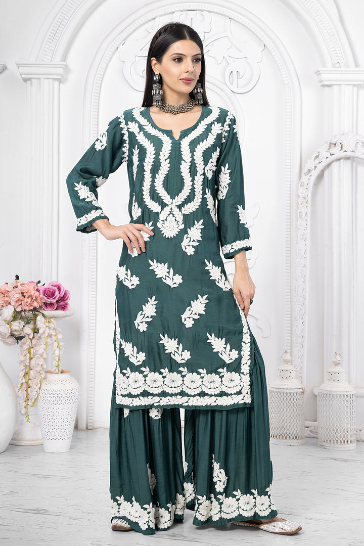 Noorjahan Heavy Muzlin Gharara Set