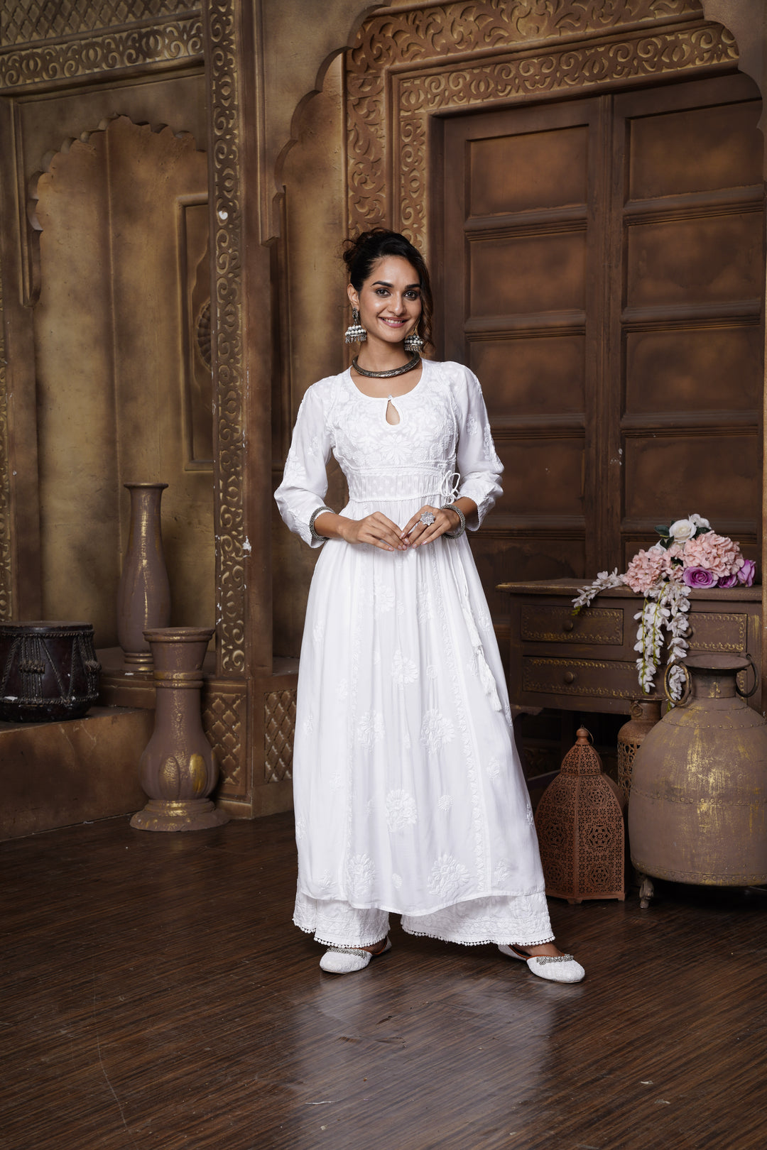 Amairah Muzlin White Dori Dress