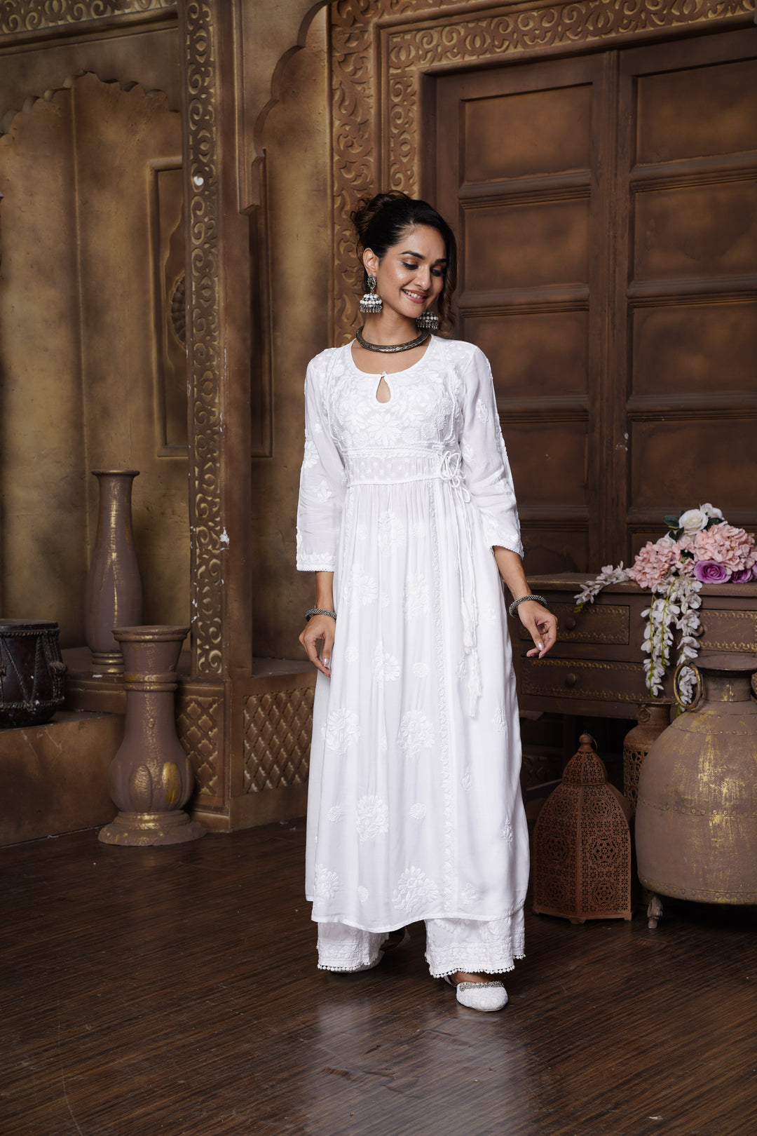 Amairah Muzlin White Dori Dress