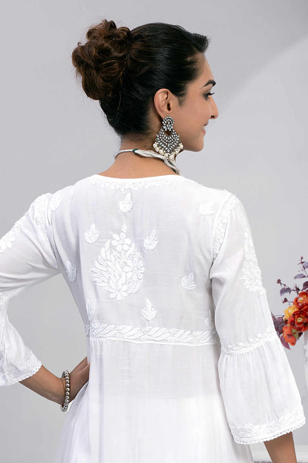 Nysa Chikankari Muzlin Short Dress