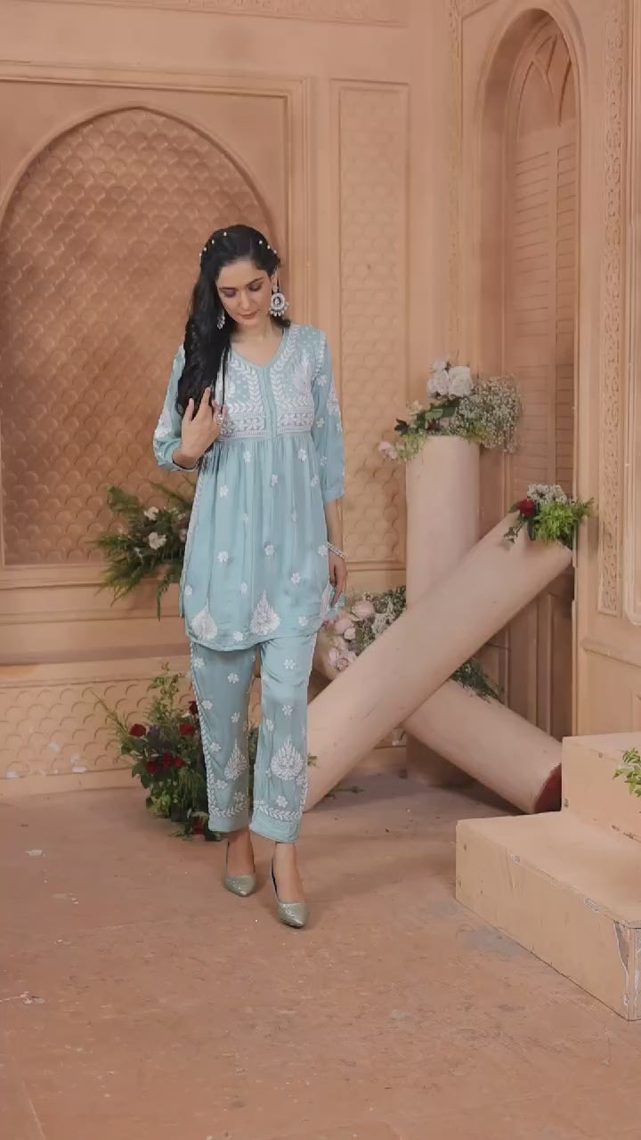 Zayna Modal Satin Pant Set