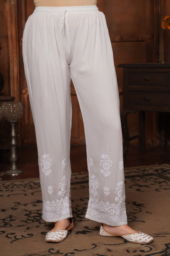 Chikankari Viscose Pants