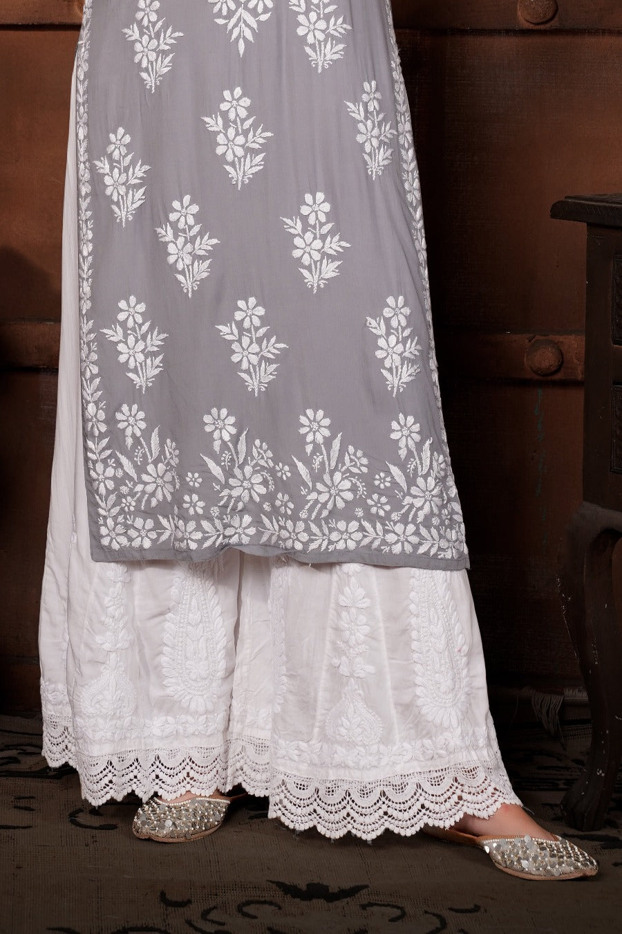 Meher Chikankari Modal Kurti