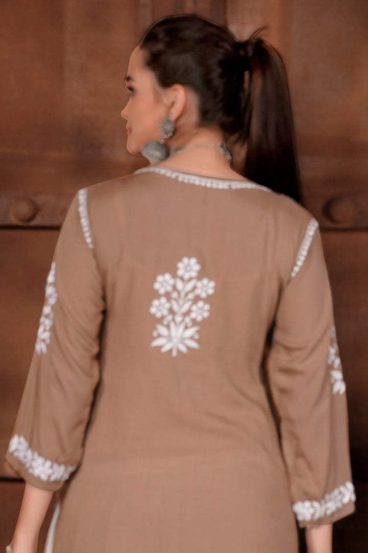 Meher Chikankari Modal Kurti