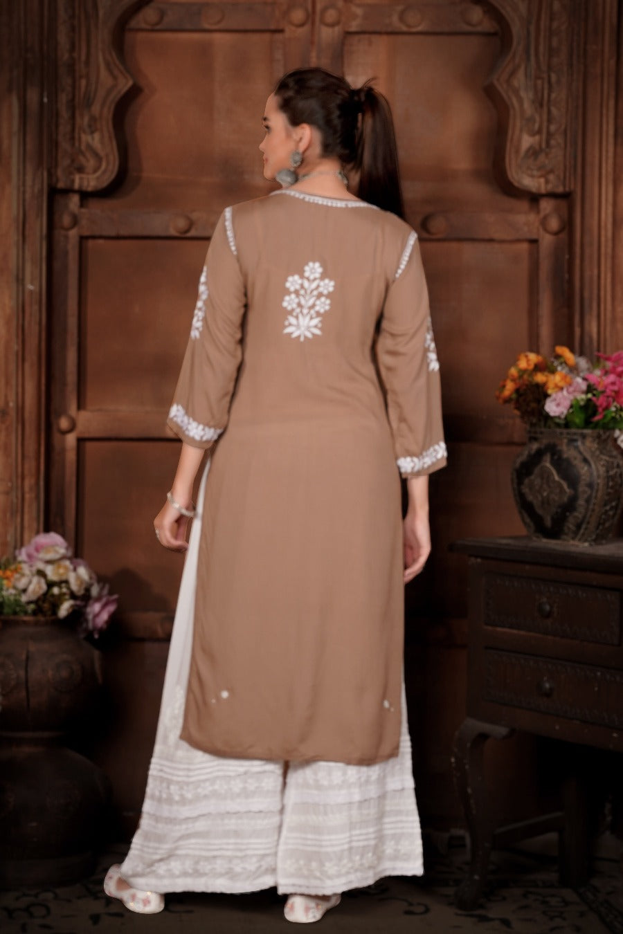 Meher Chikankari Modal Kurti