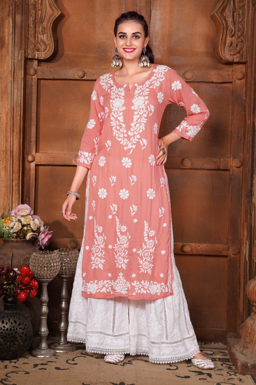 Nadia Chikankari Modal Kurti