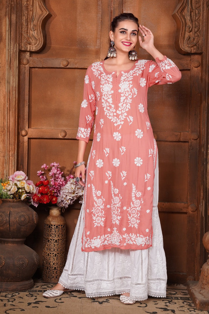 Nadia Chikankari Modal Kurti