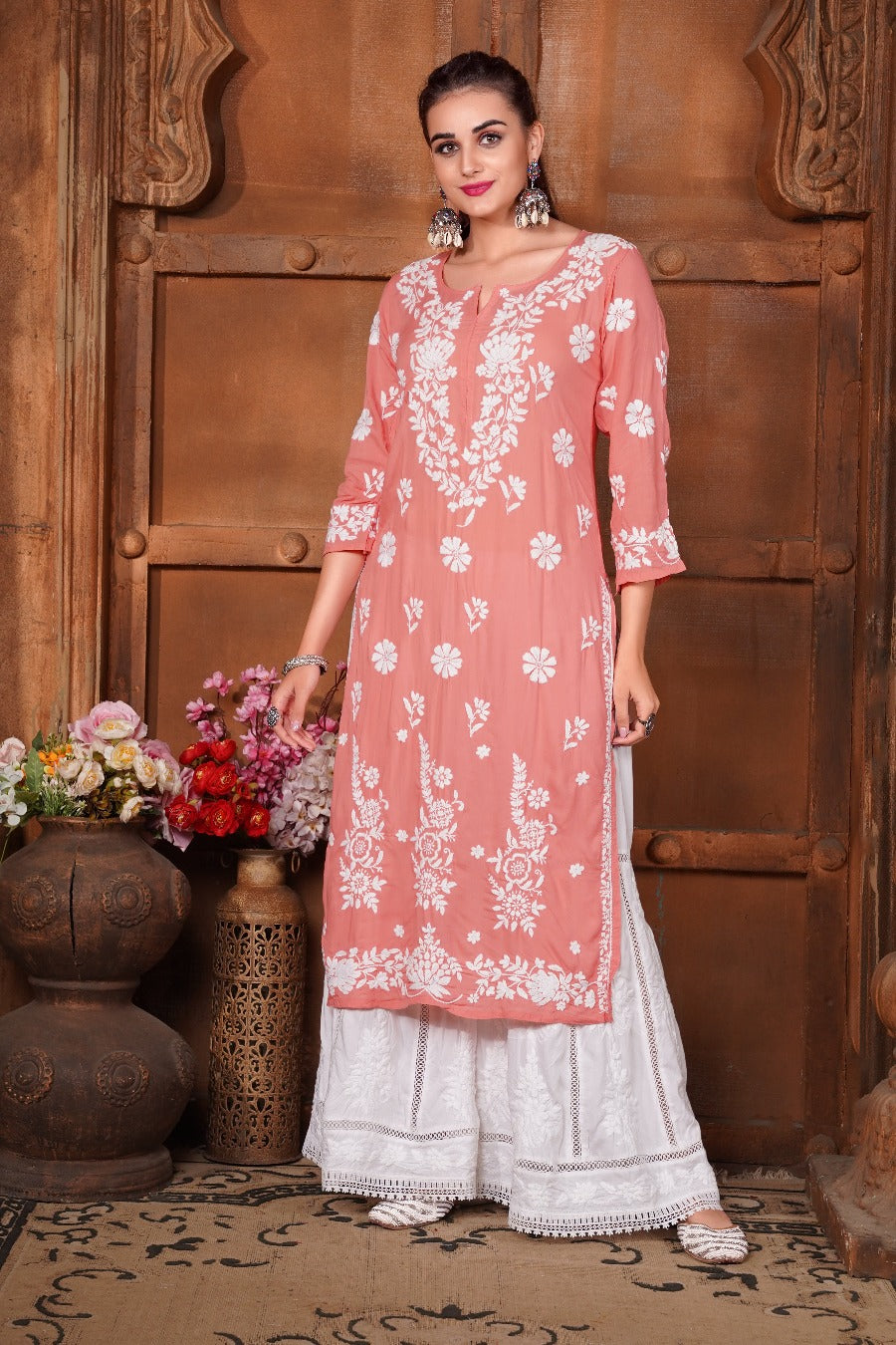 Nadia Chikankari Modal Kurti